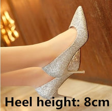 Load image into Gallery viewer, Frauen High Heels Women Fashion Golden Comfortable Slip