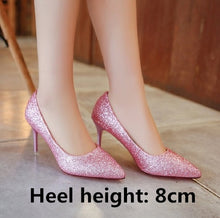 Load image into Gallery viewer, Frauen High Heels Women Fashion Golden Comfortable Slip