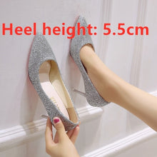 Load image into Gallery viewer, Frauen High Heels Women Fashion Golden Comfortable Slip