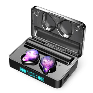 Touch Control Wireless Headphones IPX7 Waterproof Sport Earbuds + 3600mAh Power Bank For All Phone