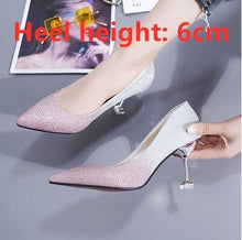 Load image into Gallery viewer, Frauen High Heels Women Fashion Golden Comfortable Slip