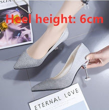Load image into Gallery viewer, Frauen High Heels Women Fashion Golden Comfortable Slip