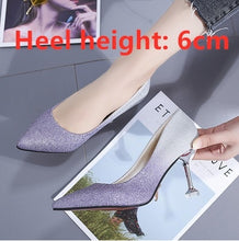 Load image into Gallery viewer, Frauen High Heels Women Fashion Golden Comfortable Slip