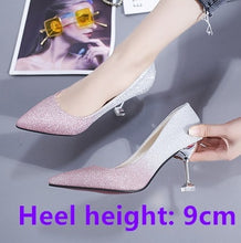 Load image into Gallery viewer, Frauen High Heels Women Fashion Golden Comfortable Slip