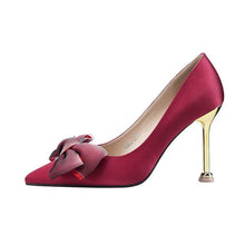 Load image into Gallery viewer, PUMPS wind pointed sexy high heel stiletto bow women&#39;s single shoes