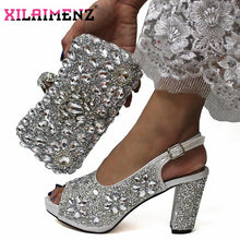 Load image into Gallery viewer, 2020 Christmas Restriction African Women Shoes Matching Bag in Green Color