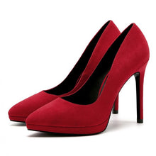 Load image into Gallery viewer, Women Red Wedding Shoes High Heels