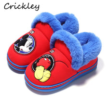Load image into Gallery viewer, Kids Slippers Shoes for Boys Girls Home Indoor Non Slip Fur Plush Children Slippers
