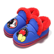 Load image into Gallery viewer, Kids Slippers Shoes for Boys Girls Home Indoor Non Slip Fur Plush Children Slippers