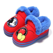 Load image into Gallery viewer, Kids Slippers Shoes for Boys Girls Home Indoor Non Slip Fur Plush Children Slippers